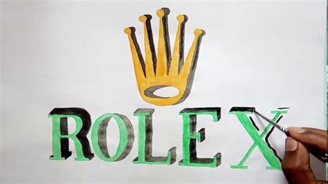 youtube rolex logo drawing